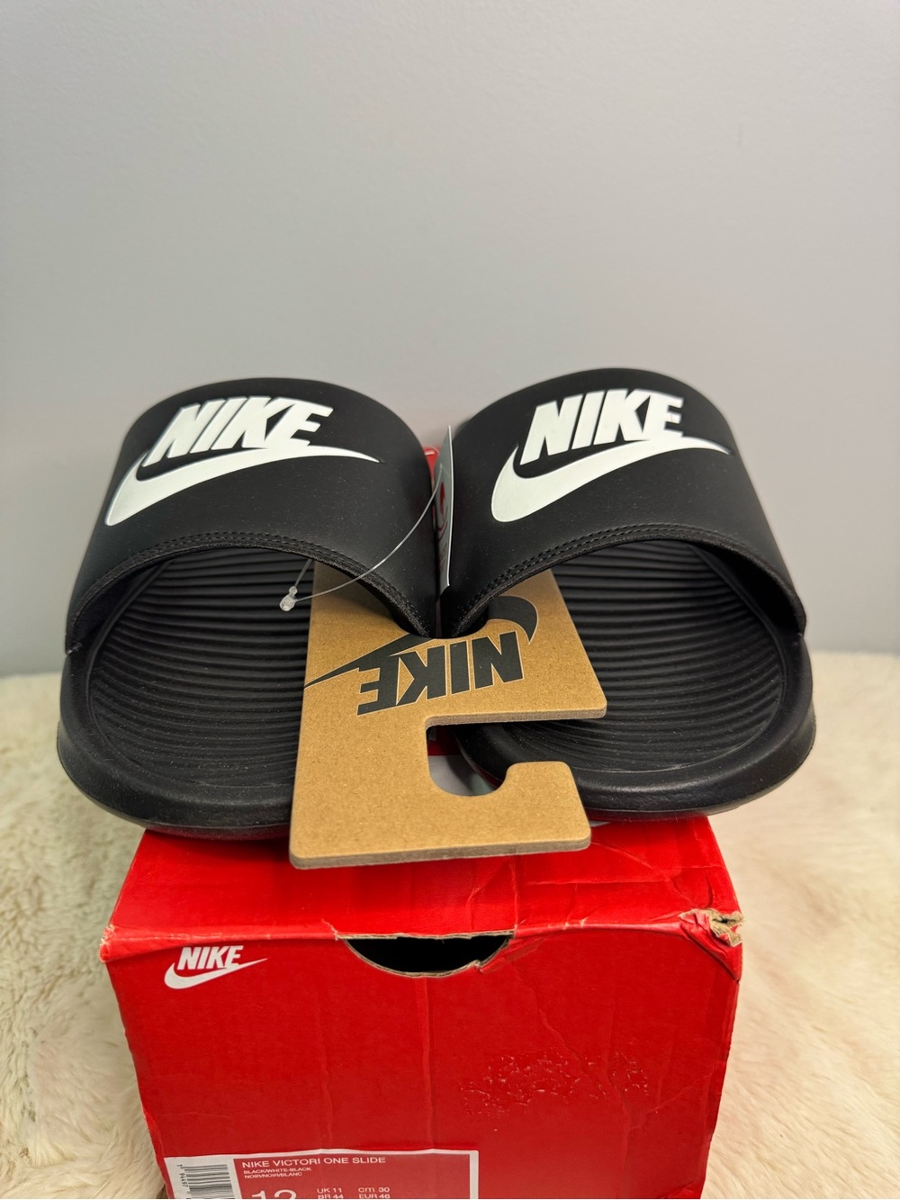 Nike Black Slides - Size 12 - Picture 2 of 4
